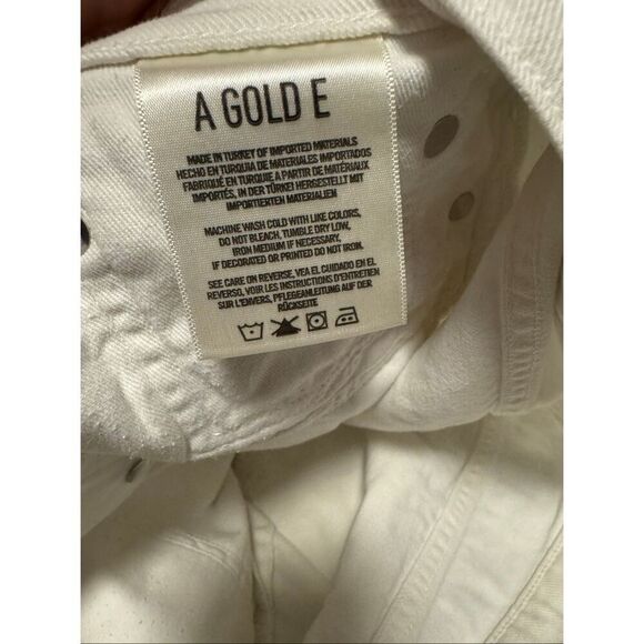 AGOLDE size 27 Off white cut off distressed shorts - EUC - Picture 7 of 7